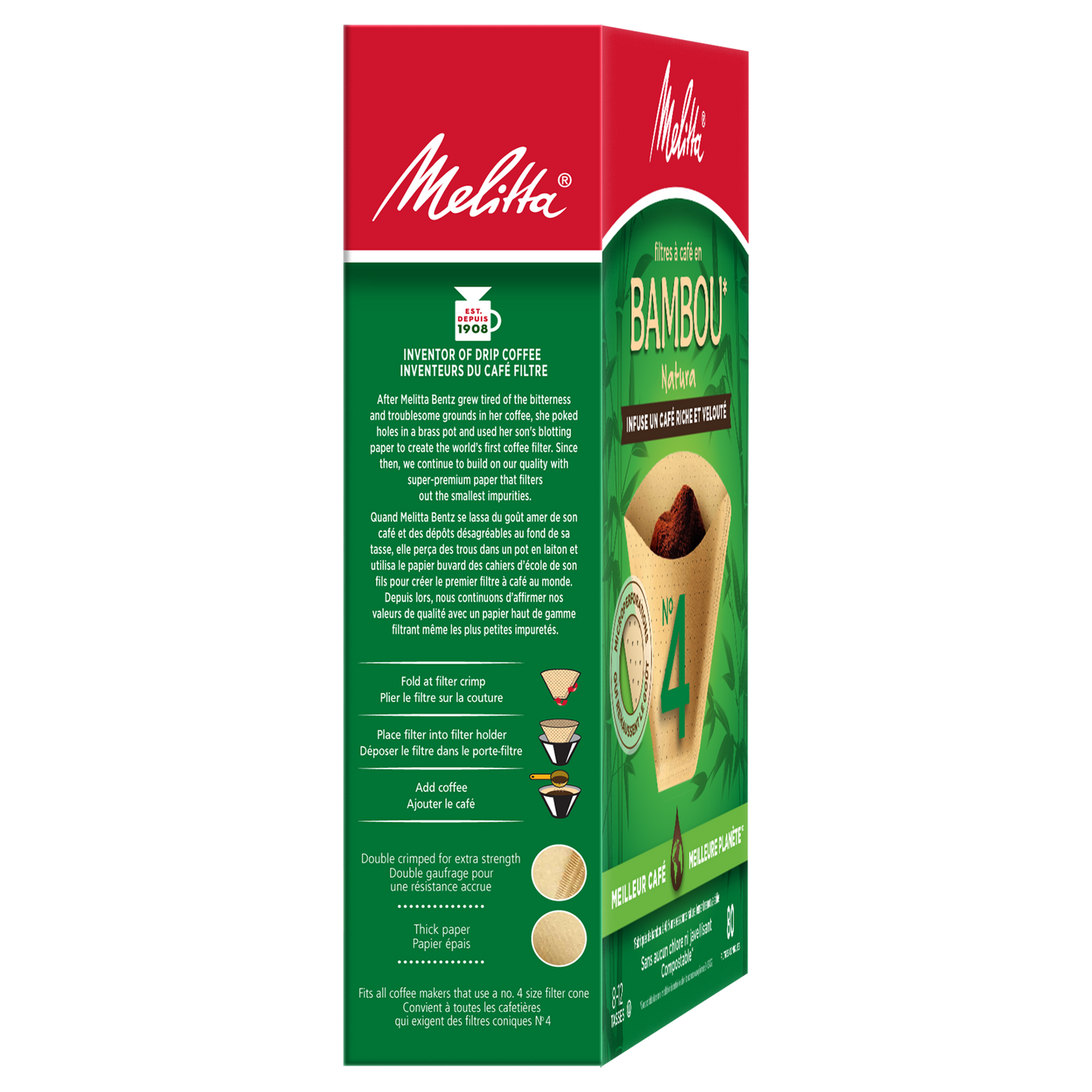 Natural Bamboo #4 Cone Filters