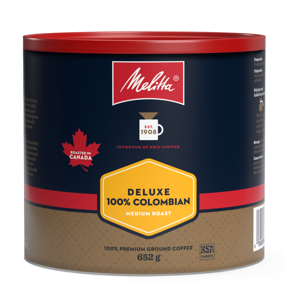 Deluxe 100% Colombian Medium Roast & Ground Coffee 652g