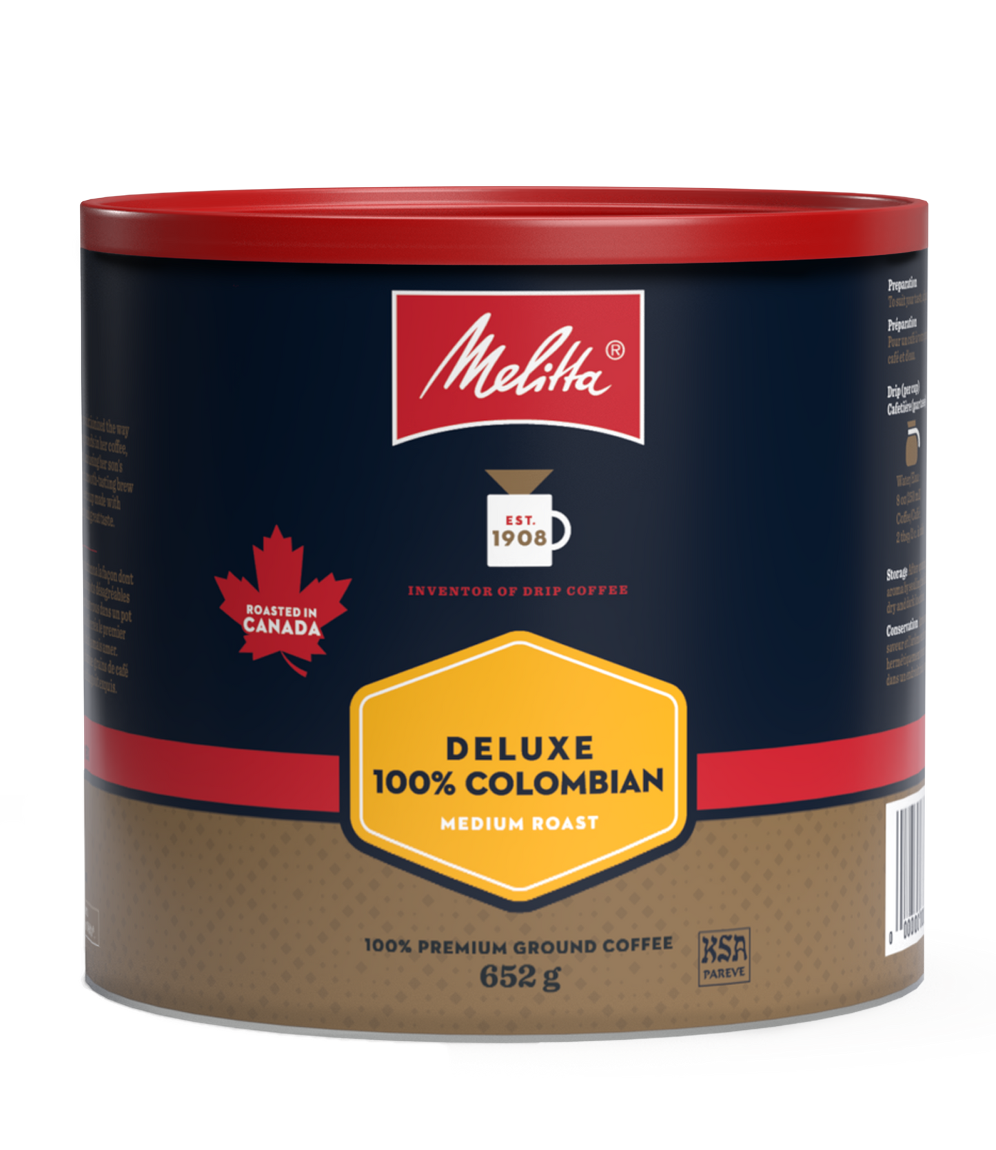 Deluxe 100% Colombian Medium Roast & Ground Coffee 652g