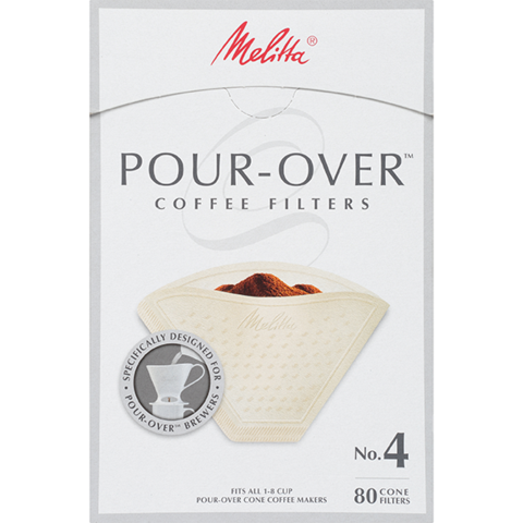 Melitta No. 4 Pour-Over Coffee Filters