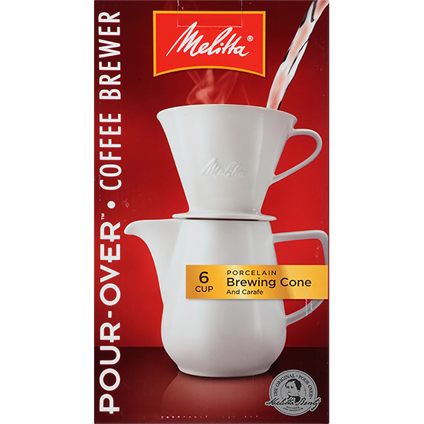 6 Cup Porcelain Pour-Over™ Coffeemaker & Carafe Set (36oz)