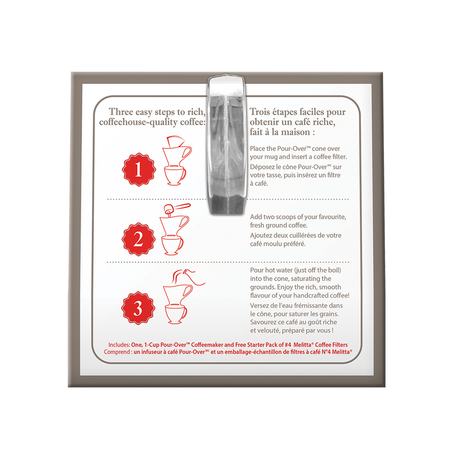 Signature Series Shatter- Resistant Pour-Over™ Coffeemaker   - Clear, 1 Cup