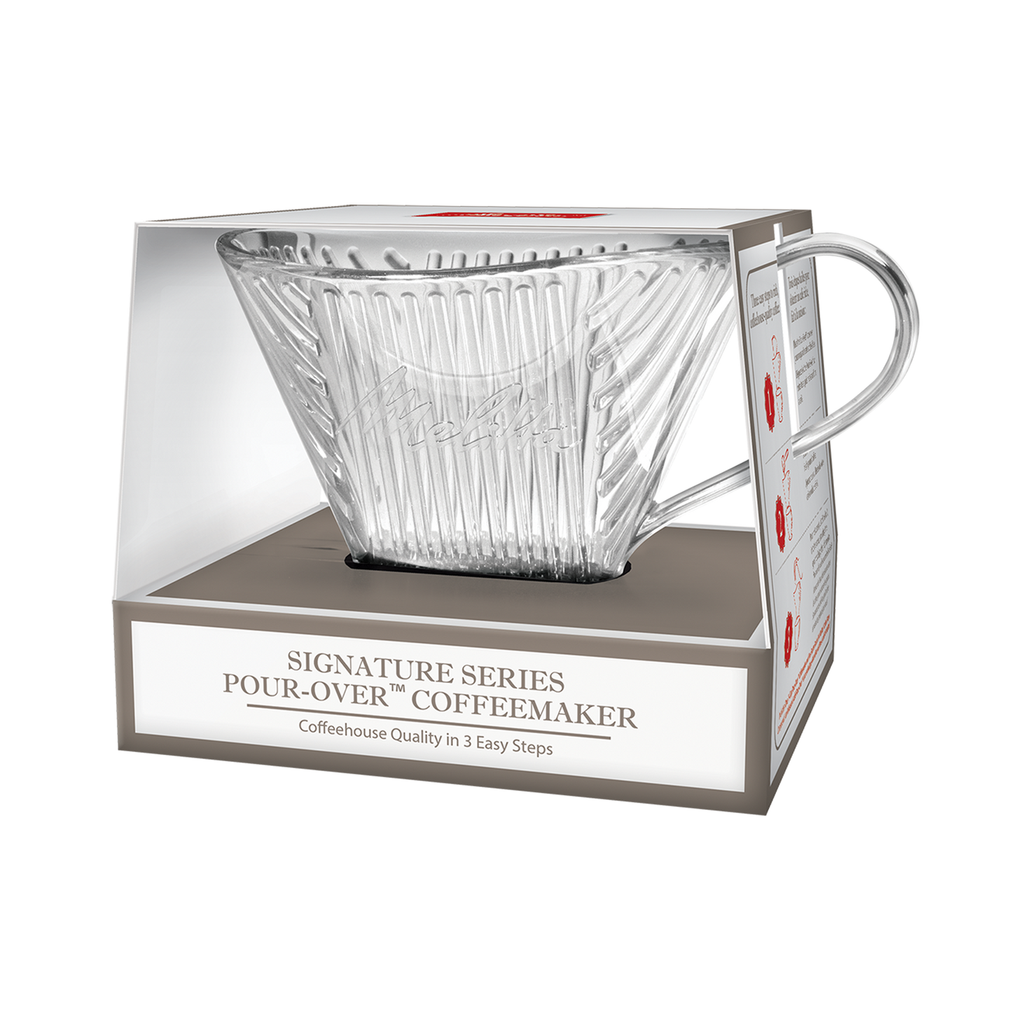 Signature Series Shatter- Resistant Pour-Over™ Coffeemaker   - Clear, 1 Cup