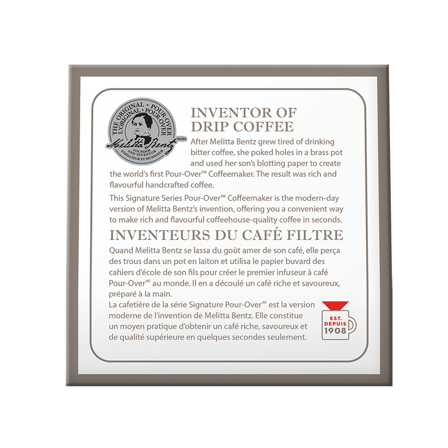 Signature Series Shatter- Resistant Pour-Over™ Coffeemaker   - Clear, 1 Cup