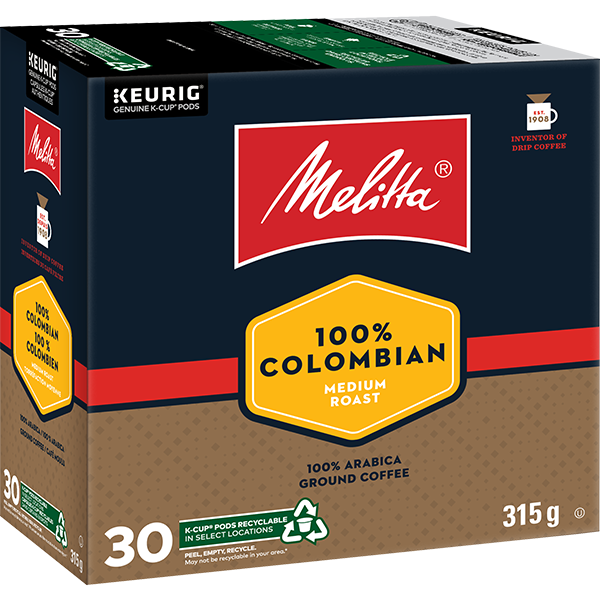 Melitta 100% Colombian Medium Roast Coffee K-Cup