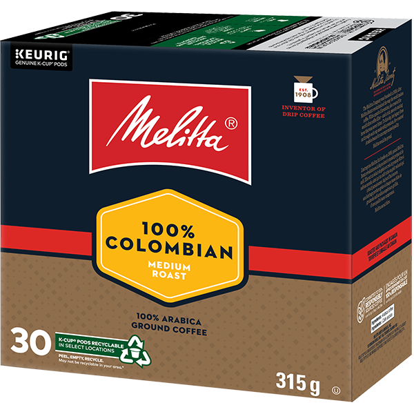 Melitta 100% Colombian Medium Roast Coffee K-Cup